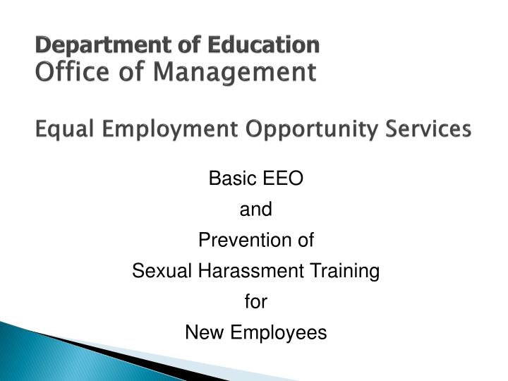 department of education office of management equal employment opportunity services n.