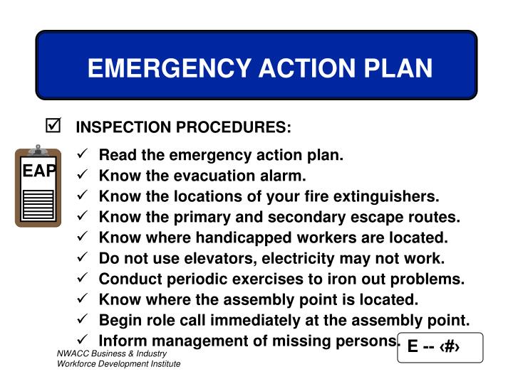 PPT EMERGENCY ACTION PLAN PowerPoint Presentation, free download ID