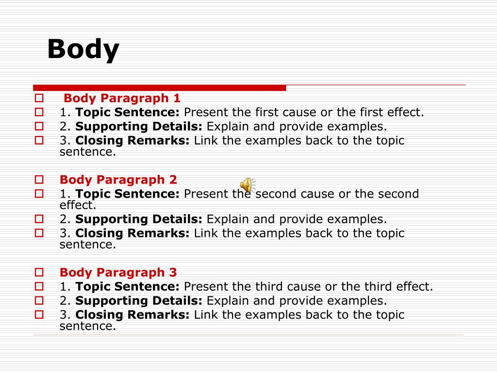 effect paragraph topics