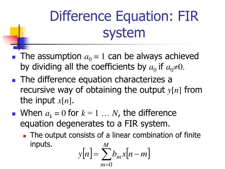 PPT Linear Constantcoefficient Difference Equations PowerPoint