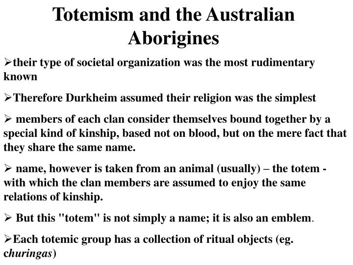 totemism religion