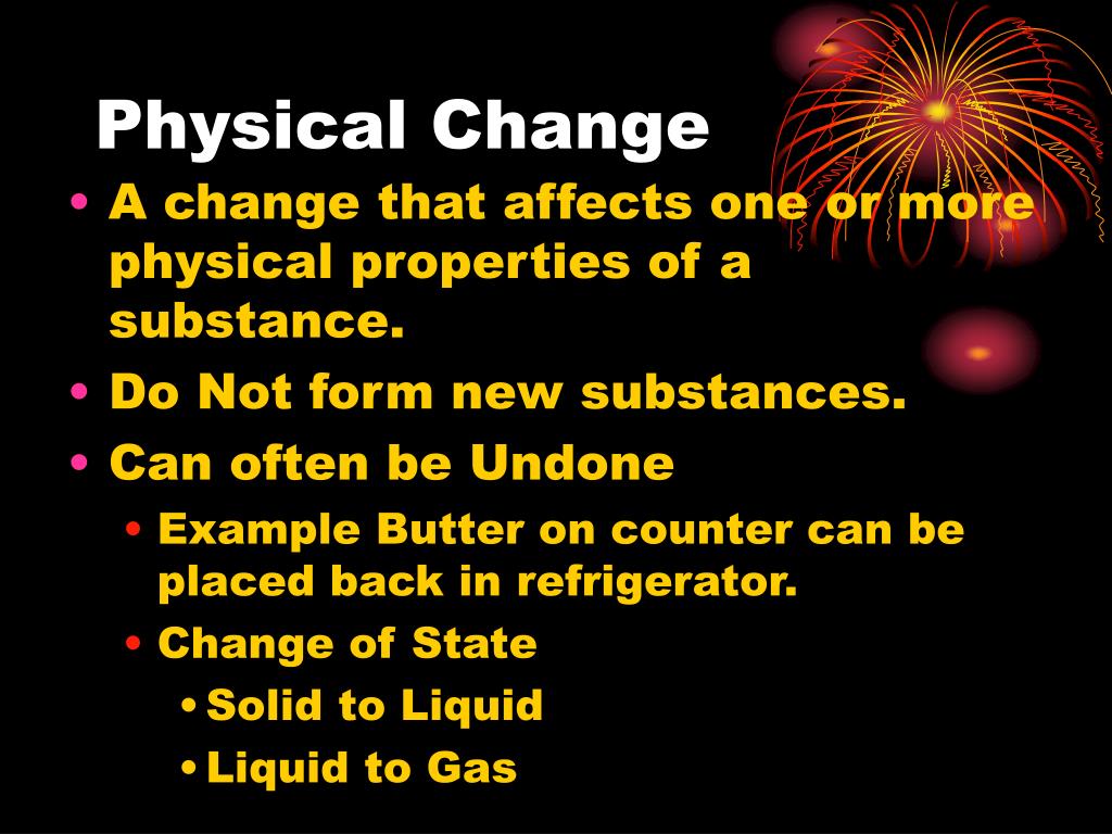 properties of physical change