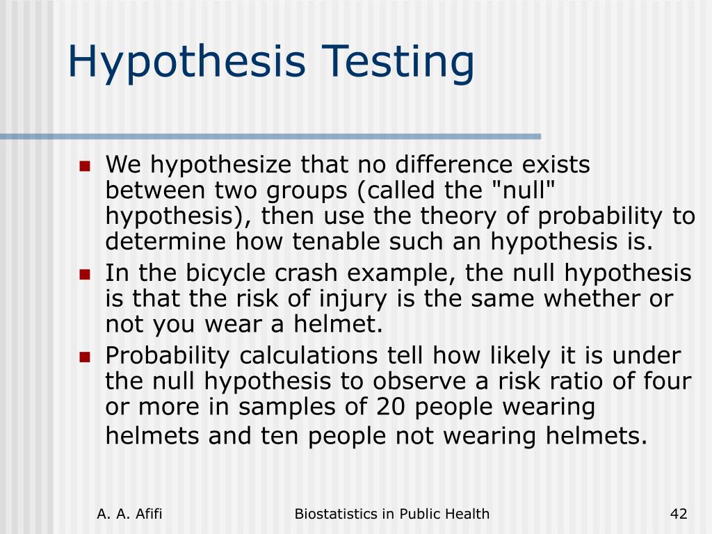 hypothesis testing in biostatistics