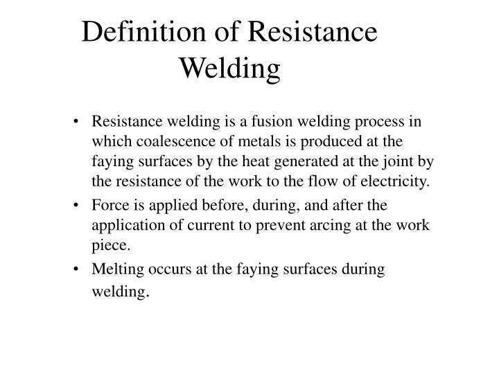 Resistance welding dictionary definition | resistance welding defined resistance welding is defined as