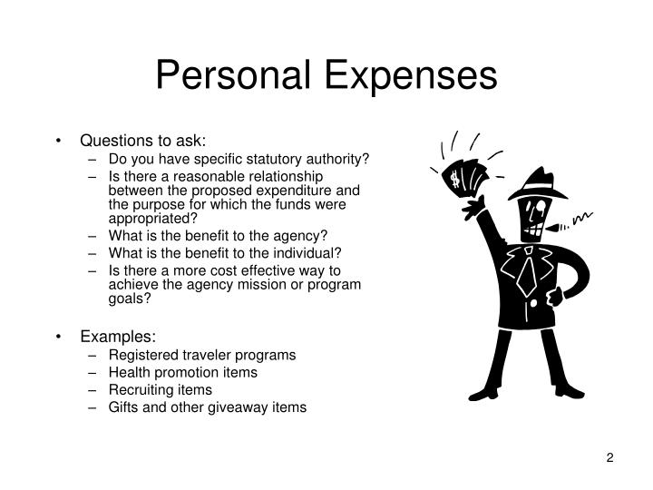 what are personal expenses