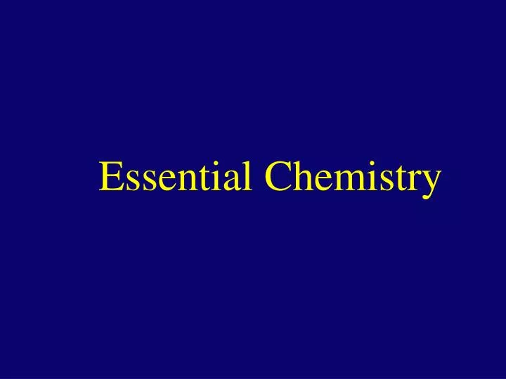 essential chemistry n.