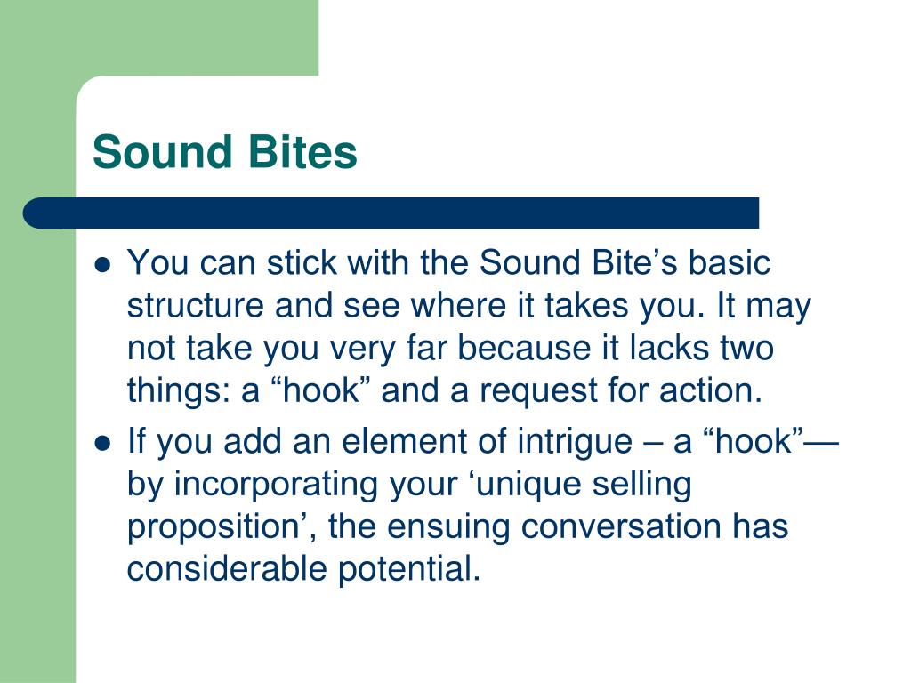 sound bite speech meaning