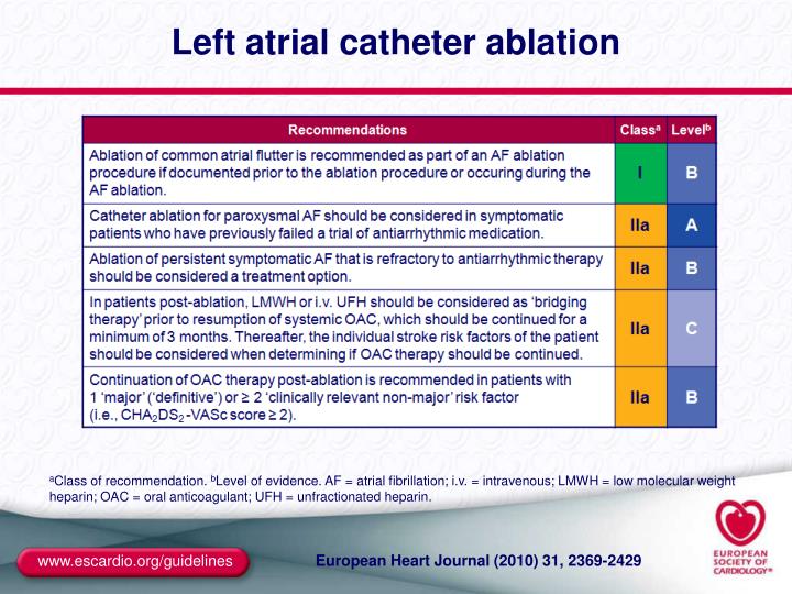 PPT ESC Guidelines 2010 on the management of Atrial Fibrillation