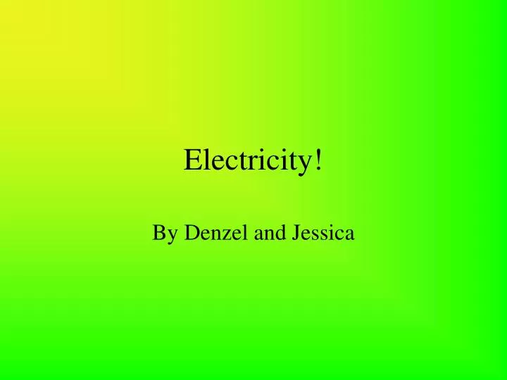 electricity n.