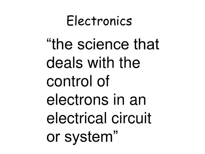 electronics n.