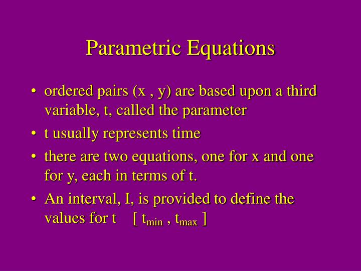parametric equations n.