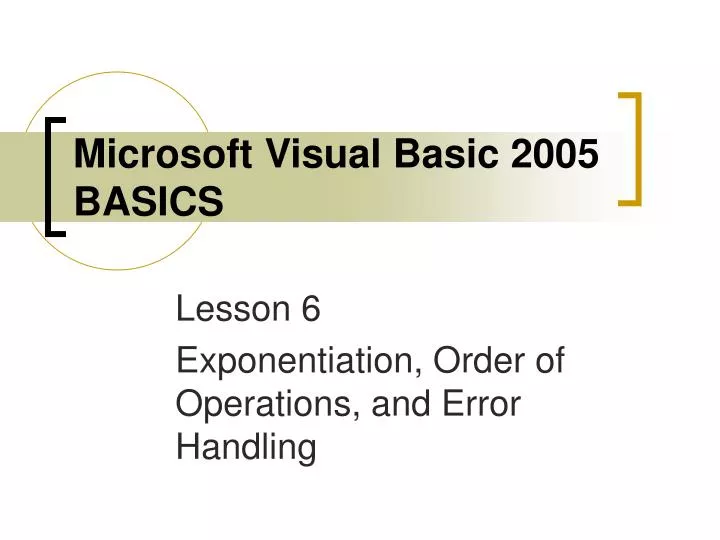 microsoft visual basic 2005 basics n.