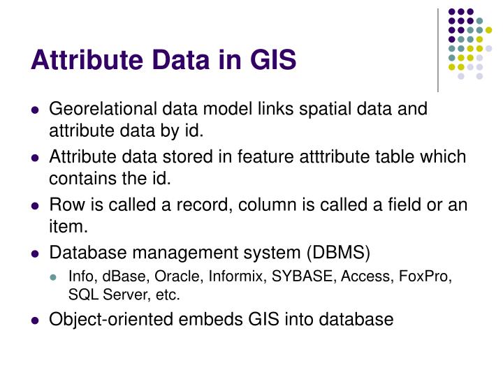 attribute data in gis slideshare