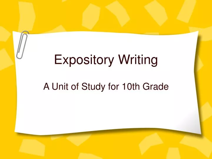 Expository essay ppt
