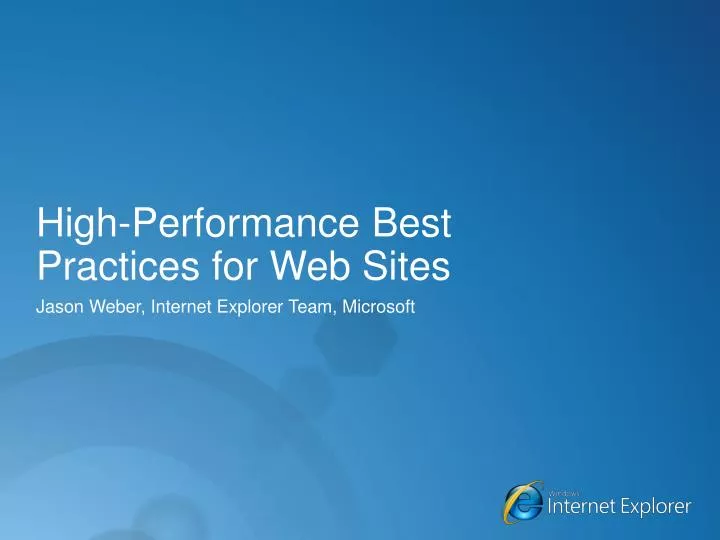 high performance best practices for web sites n.