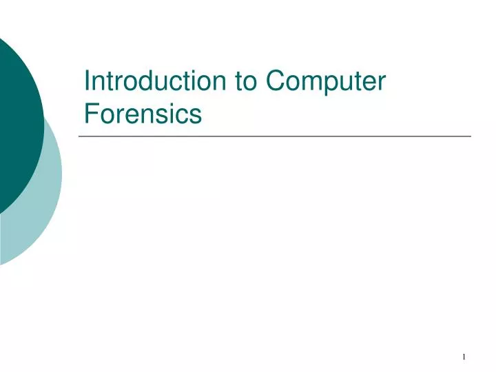 introduction to computer forensics n.