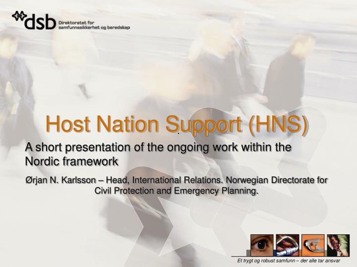 host nation support hns n.