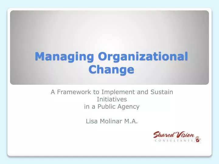 managing organizational change n.
