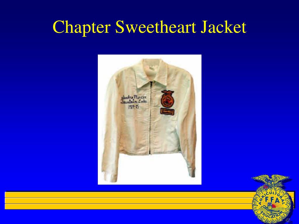 White ffa sweetheart store jacket for sale