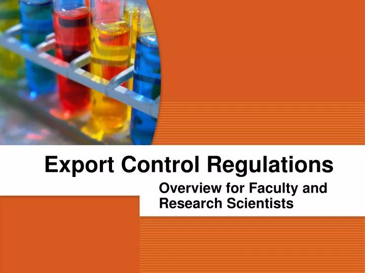 export control regulations n.
