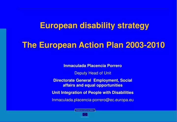 european disability strategy the european action plan 2003 2010 n.