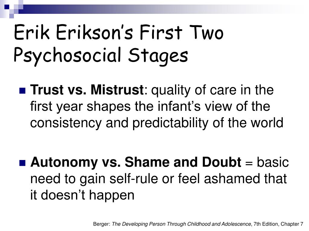 PPT - The First Two Years: Psychosocial Development ...