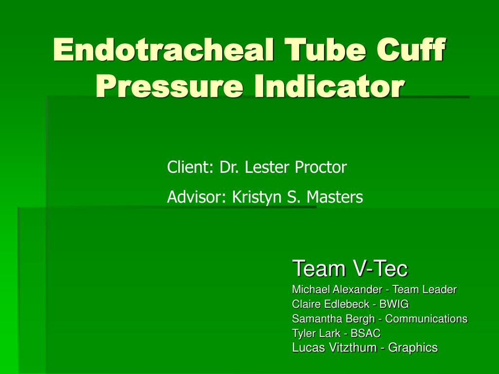 PPT Endotracheal Tube Cuff Pressure Indicator PowerPoint Presentation