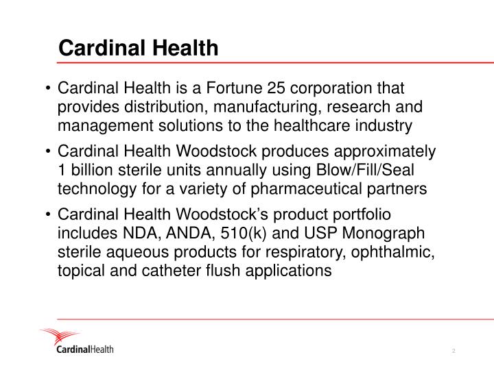 Cardinal health stock options