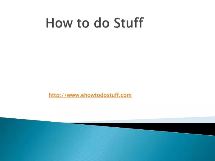 how to do stuff n.