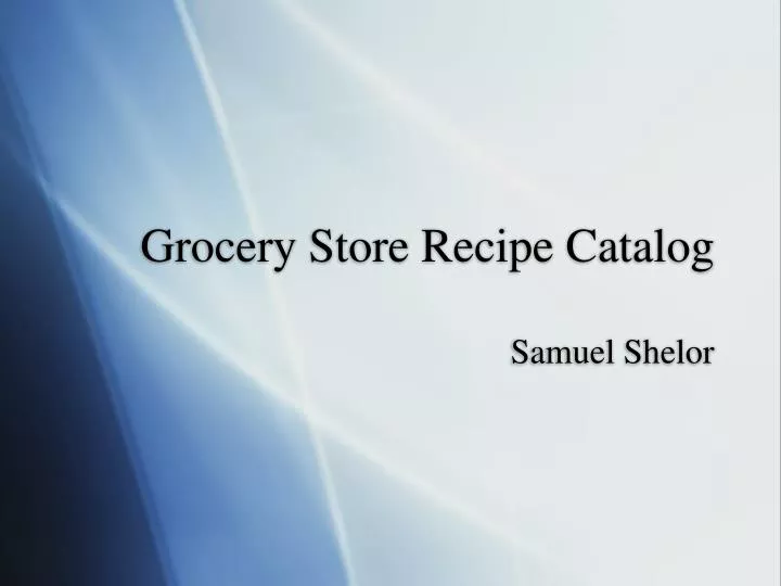 grocery store recipe catalog n.