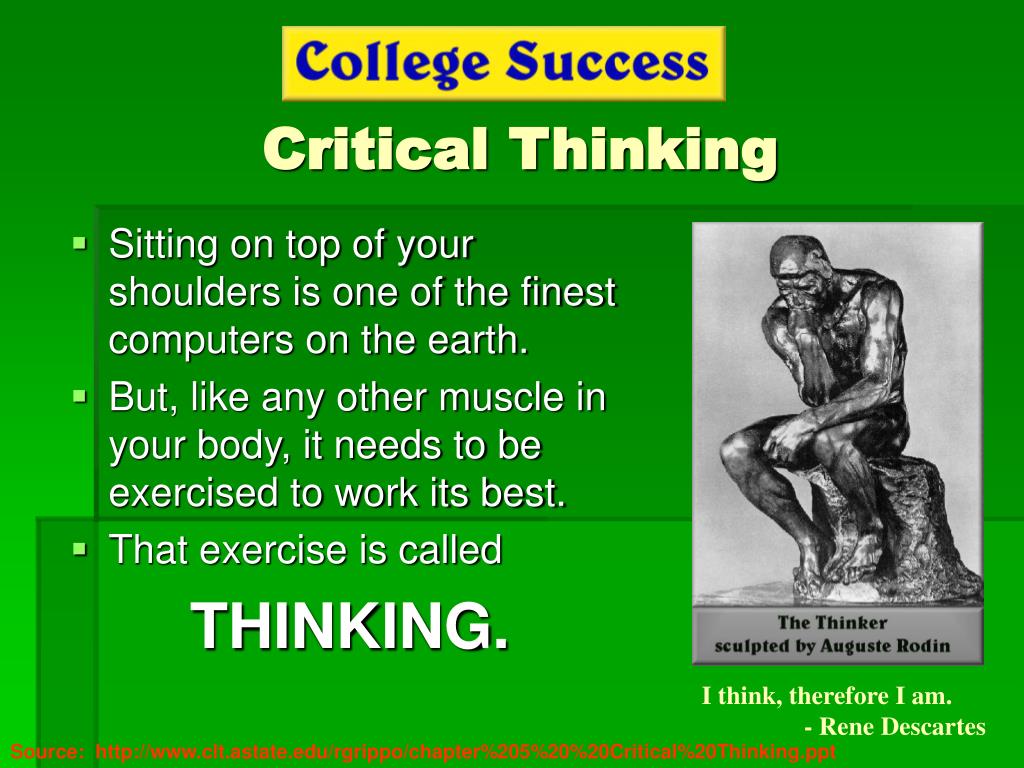 critical thinking slide show