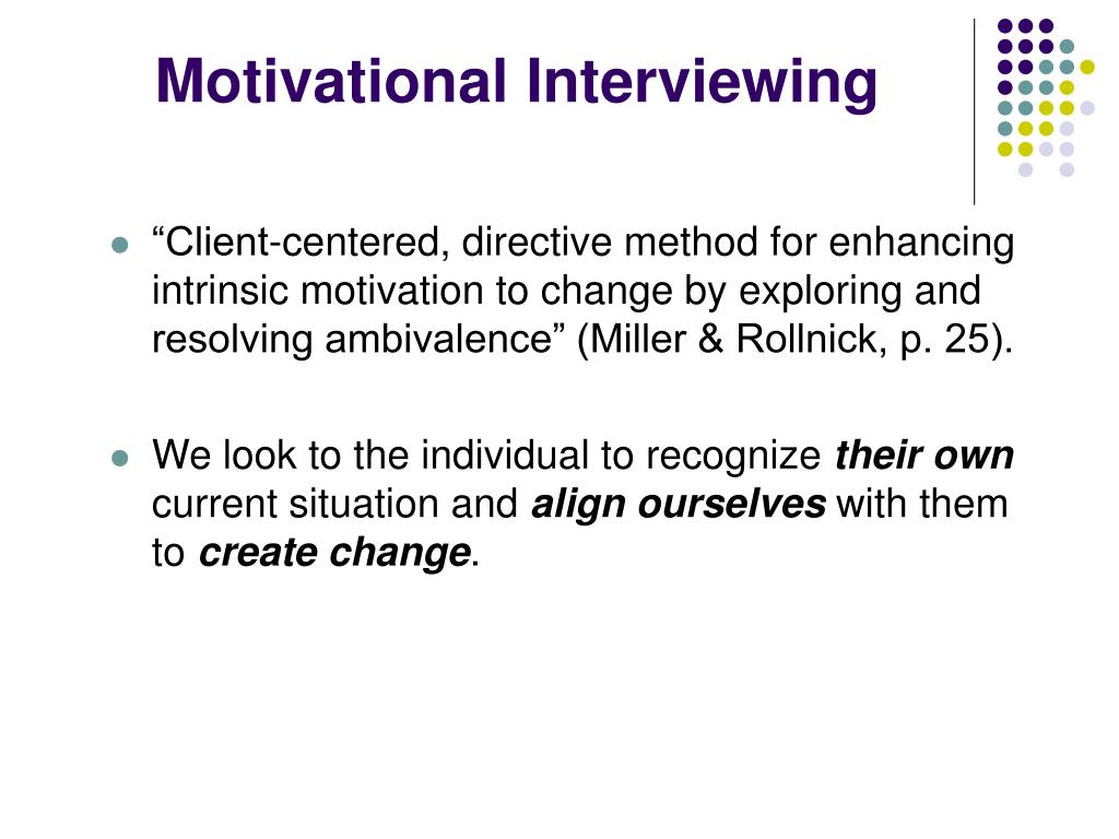 thesis on motivational interviewing