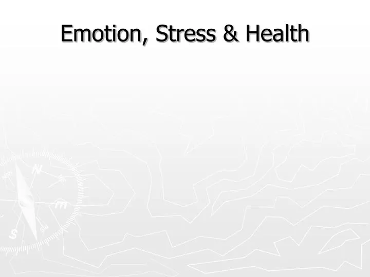 emotion stress health n.