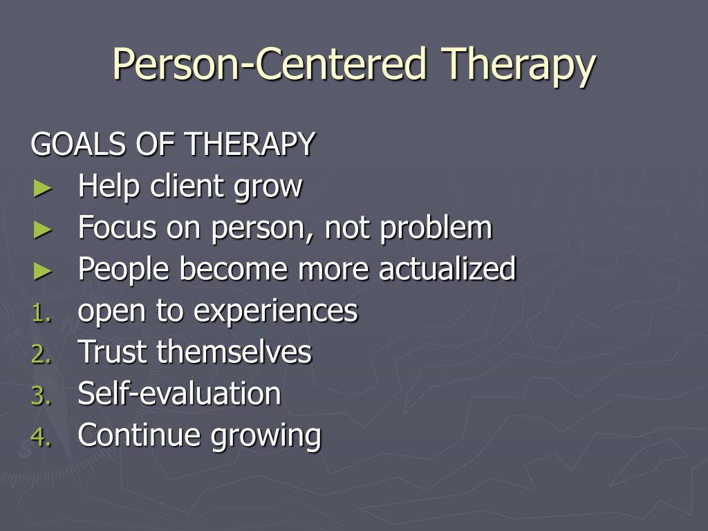 person centered therapy goals