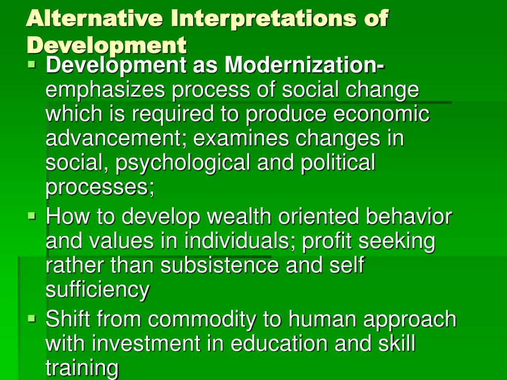 concept of development presentation