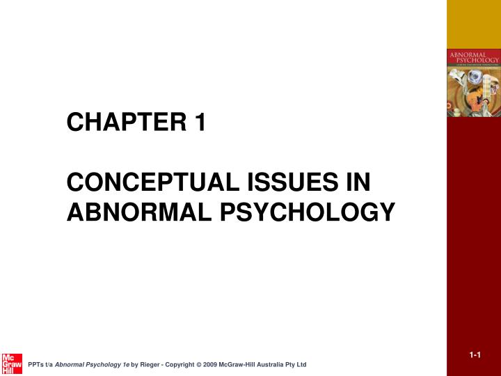 chapter 1 conceptual issues in abnormal psychology n.