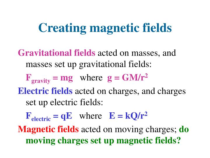 creating magnetic fields n.