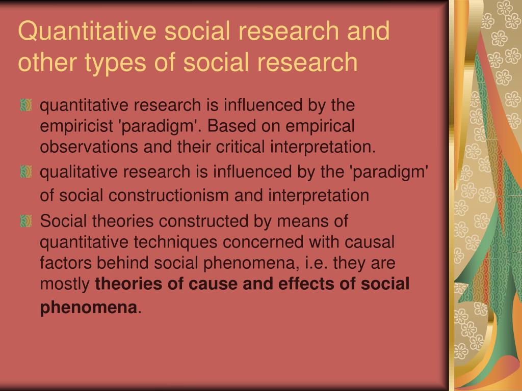 quantitative research examples in social work