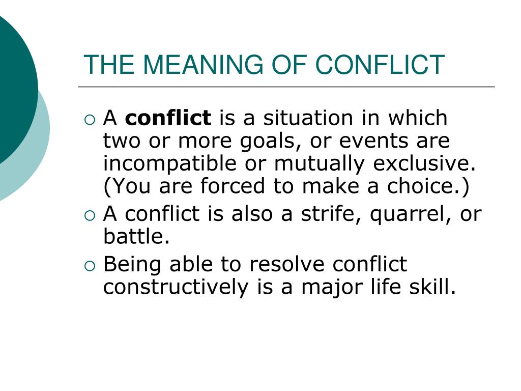 what is the meaning of conflict thesis