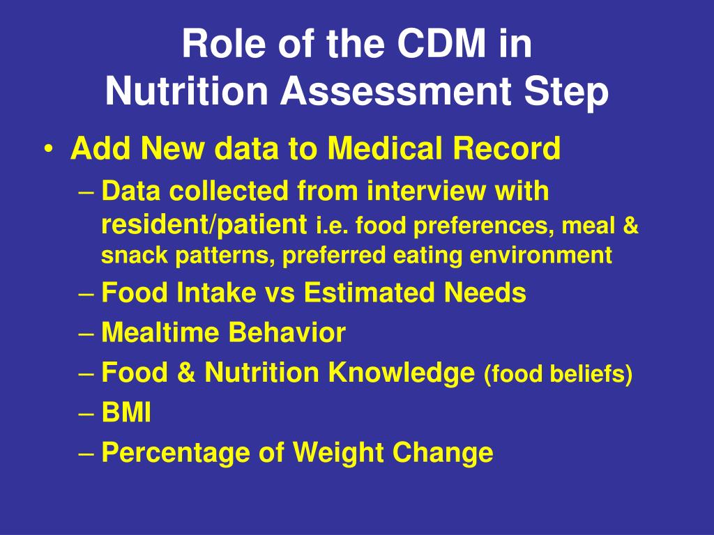 PPT - Nutrition Care Process: Role of CDM PowerPoint ...