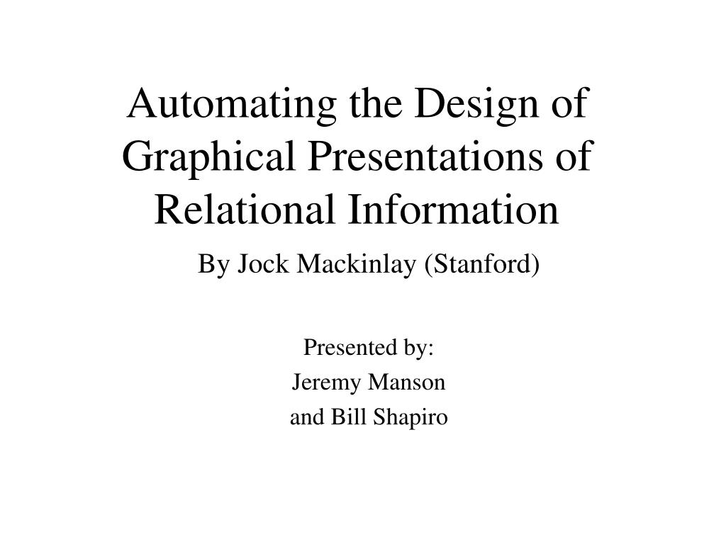 The Mackinlay ranking of perceptual task.