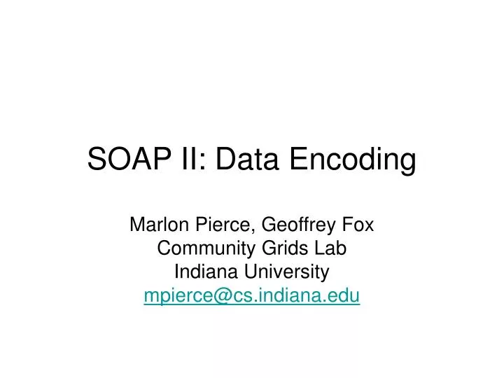 soap ii data encoding n.