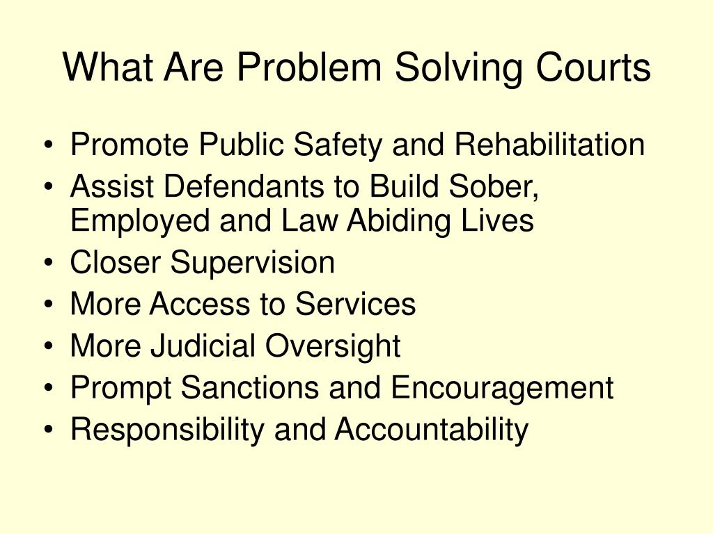 first type of problem solving courts