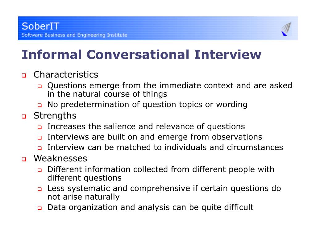 informal interview in qualitative research