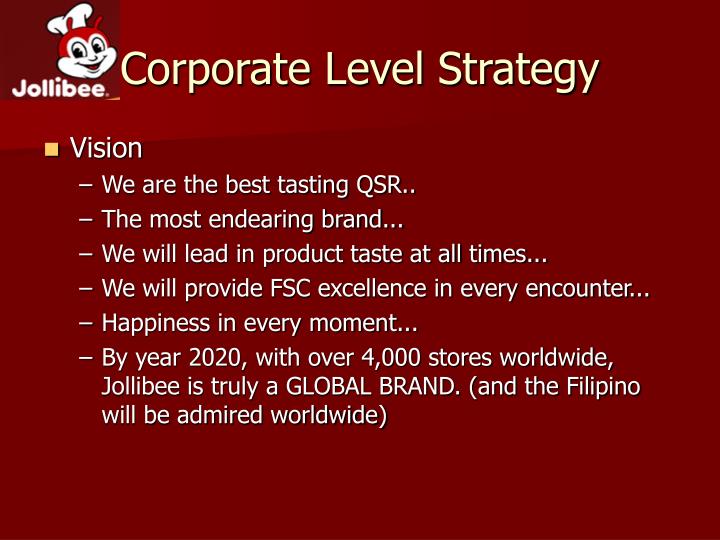 mission and vision of jollibee corporation