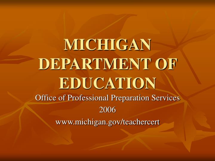 Michigan department of education job bank