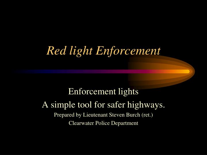 red light enforcement n.
