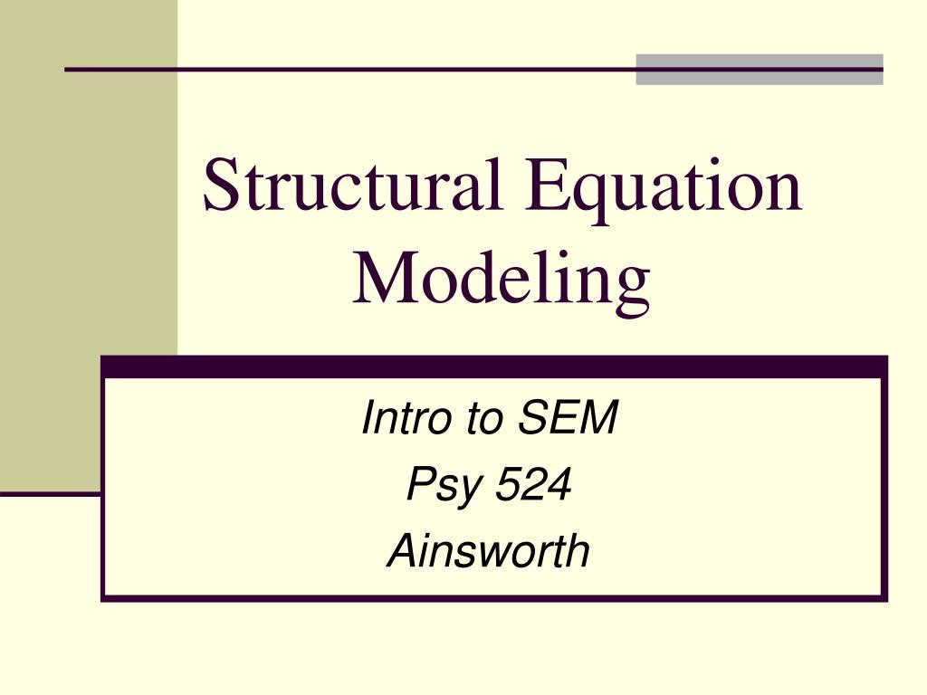 structural equation modeling research paper