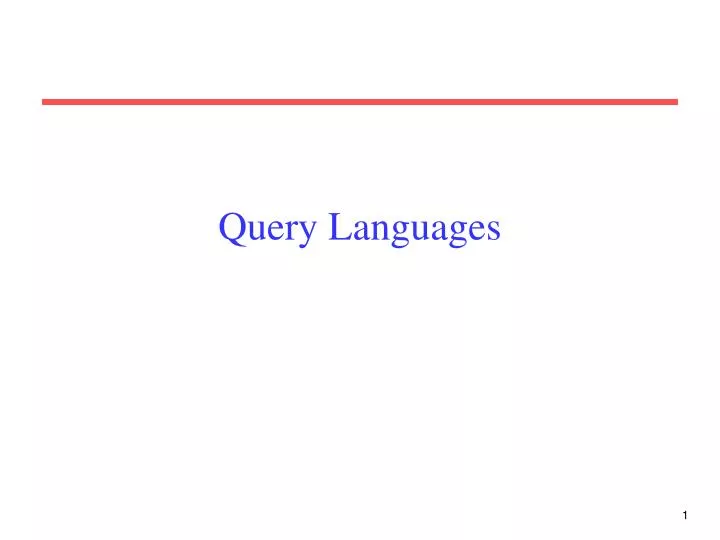 query languages n.