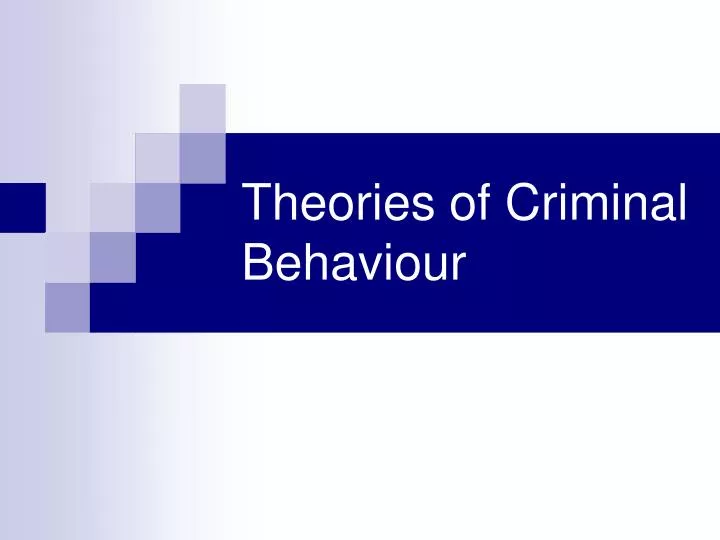 research about criminal behavior